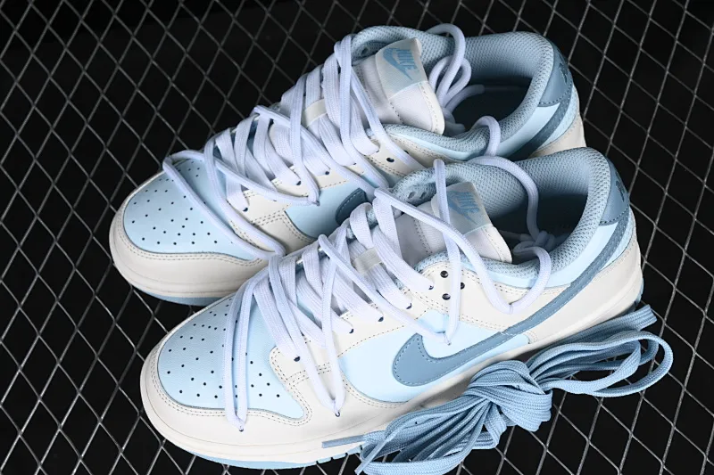 All categories Nk SB Dunk series Nk SB Dunk Low low-top sneakers Nk Dunk Low milk blue customized version of deconstructed strap casual sneakers DD1503-123